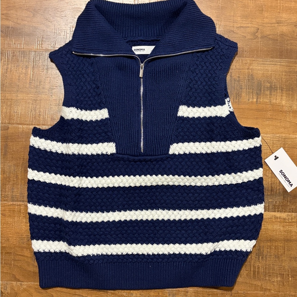 NEW Sonoma Zipper Sweater Vest